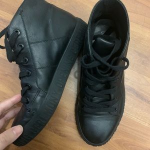 Opening Ceremony basic black leather sneakers, EU37, light wear great condition